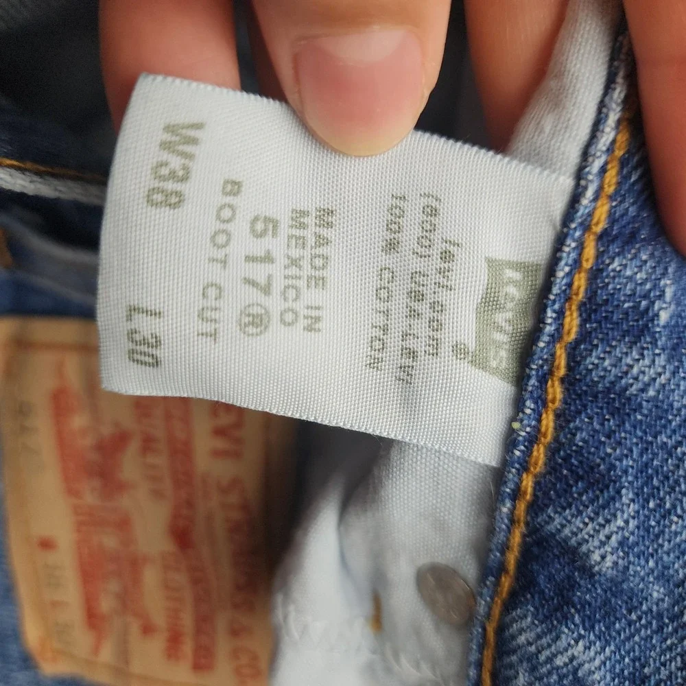 Levi's 517 Bootcut Jeans Mens 3(36)x30 Medium Wash Blue Cotton Denim Casual